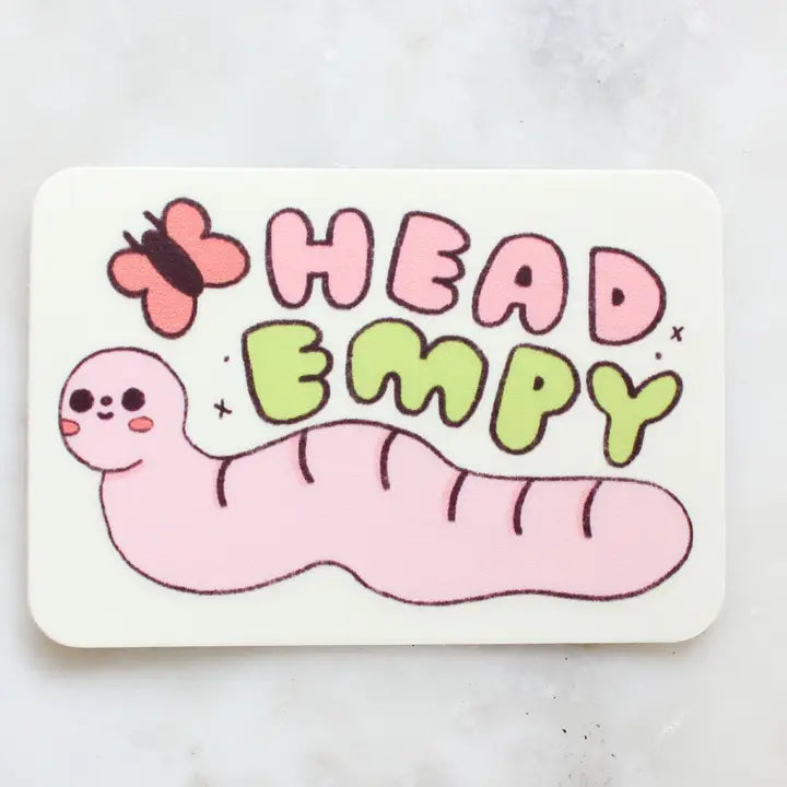 Head Empty Worm Sticker