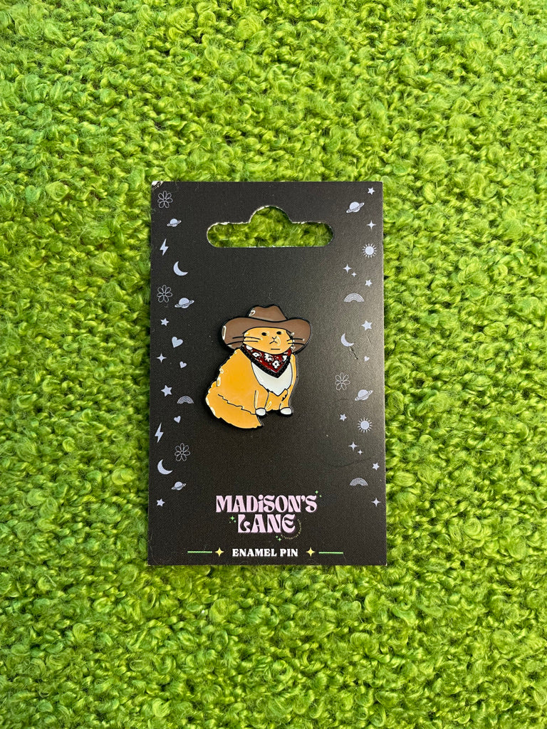 Cowboy Cat Enamel Pin