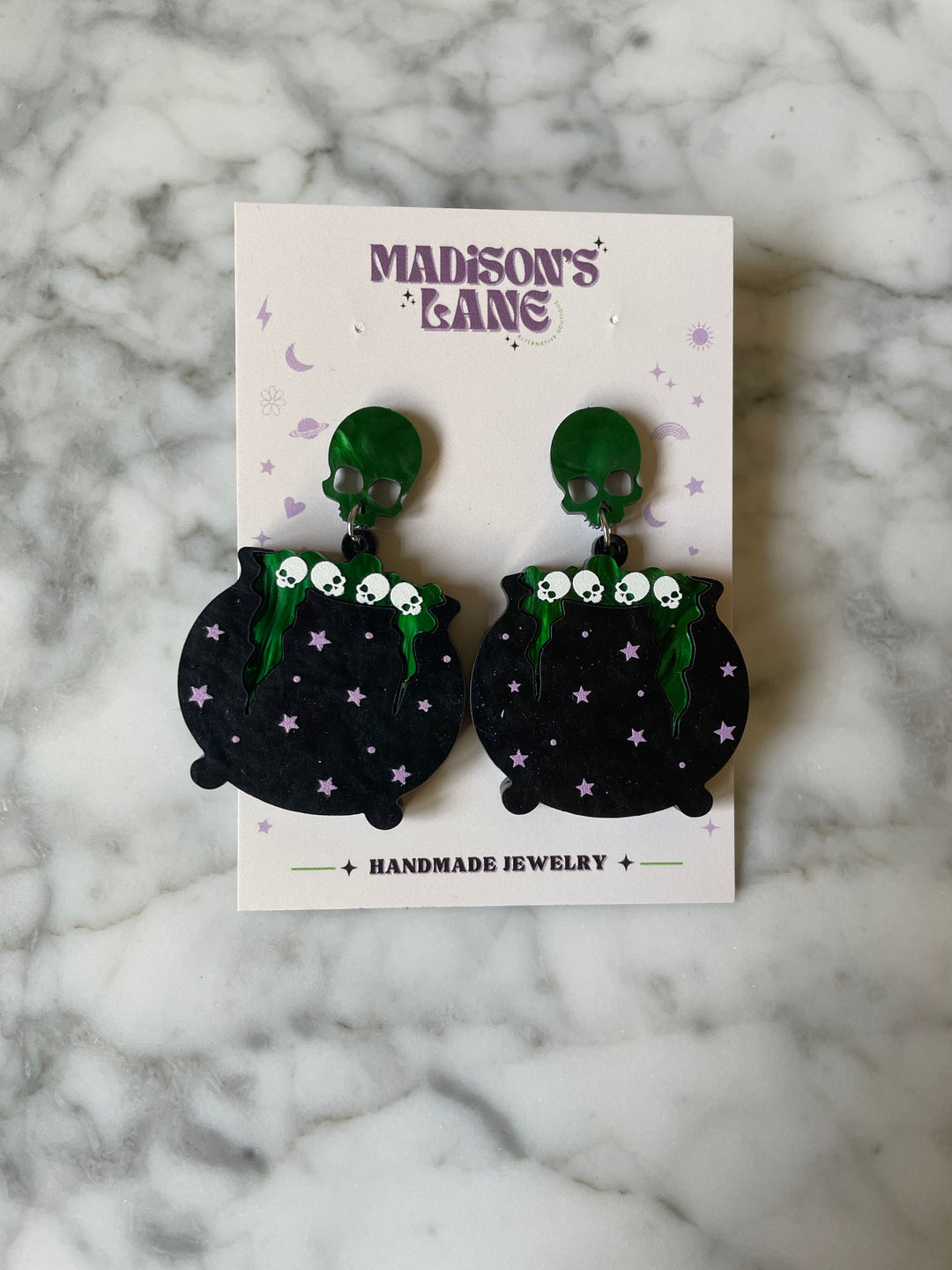 Witches cauldron Earrings