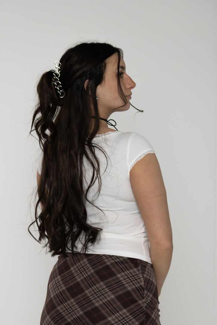 Alyssum Square Neck Ruffled Short Sleeve Top