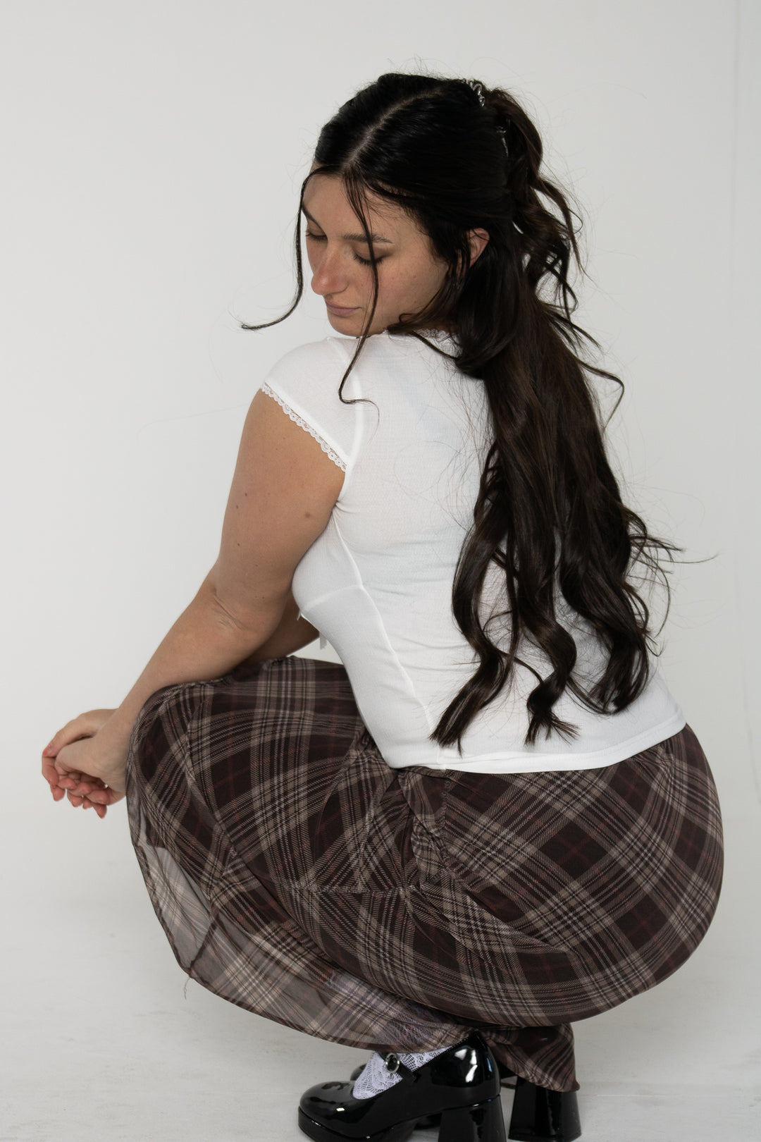 Alyssum Square Neck Ruffled Short Sleeve Top