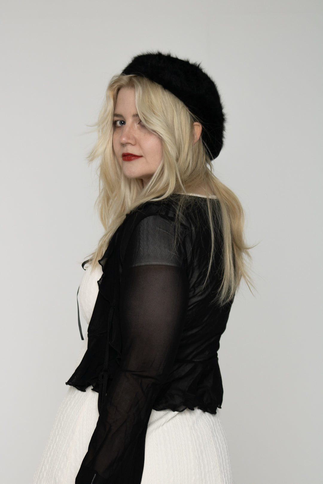 Love Witch Sheer Lace Cardigan Top - Black