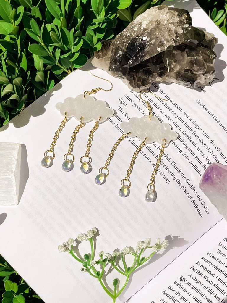 Rain Cloud Dangle Earrings