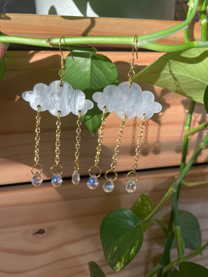 Rain Cloud Dangle Earrings