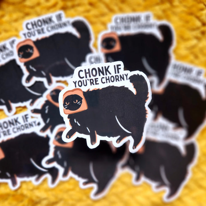Funny Chonk Cat Sticker