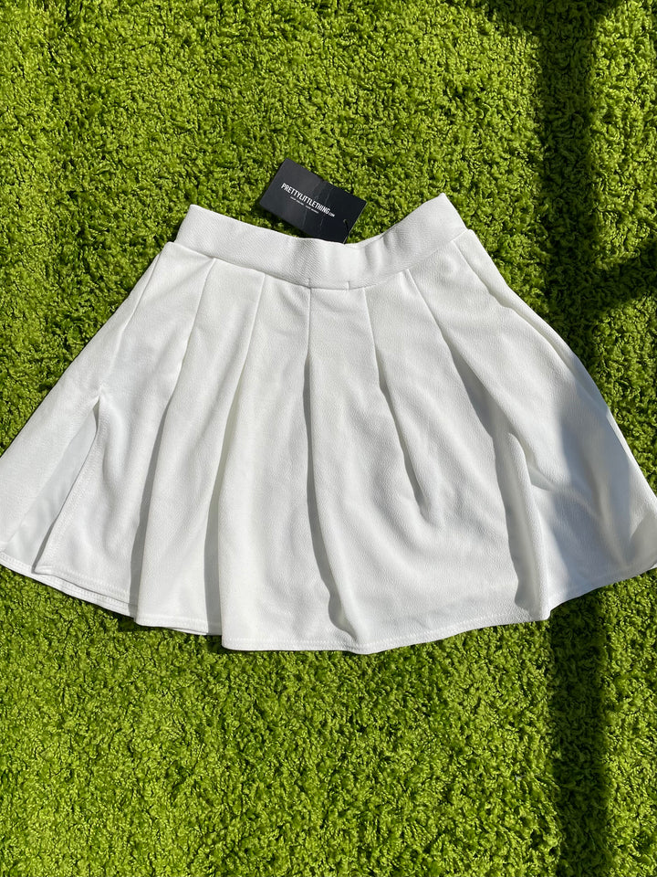 Pretty Little Thing White Tennis Skirt