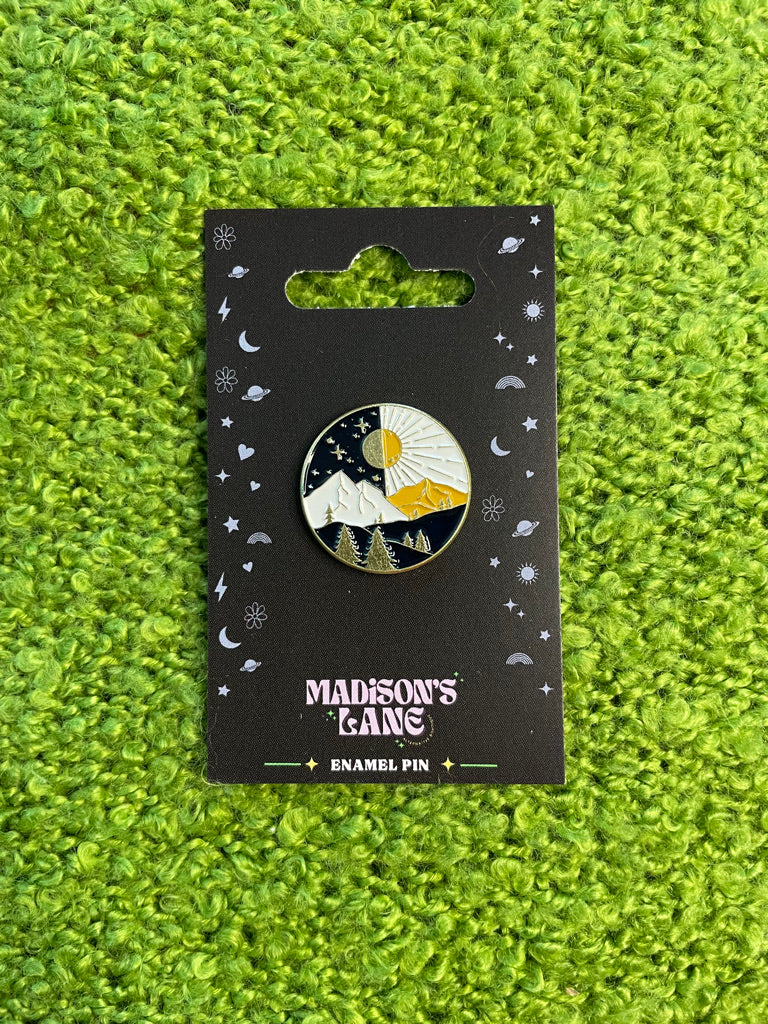 When the Day Met the Night Enamel Pin