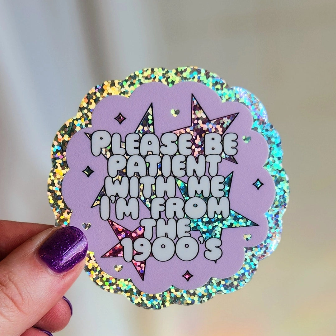 Please Be Patient Glitter Sticker Hydroflask Sticker
