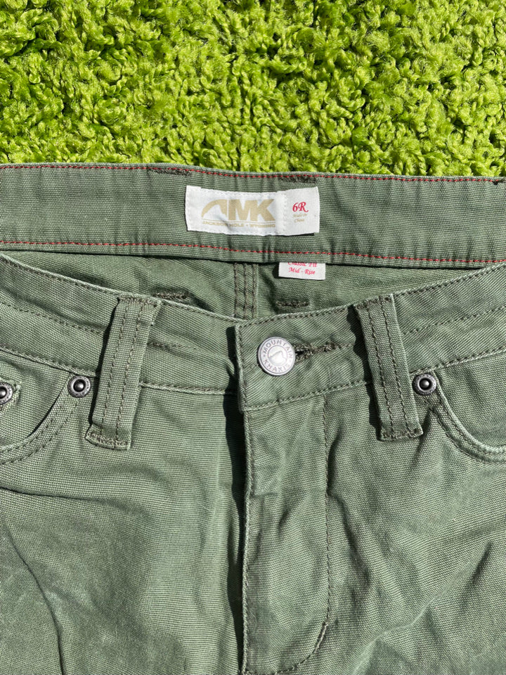 Forest Green Mid Rise Jeans