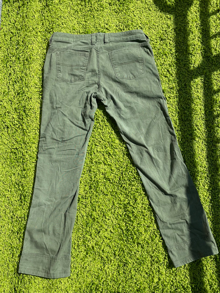 Forest Green Mid Rise Jeans