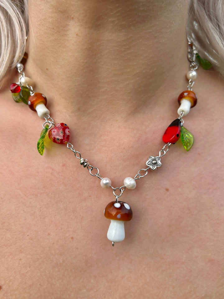Mushroom Meadow Fairy Necklace