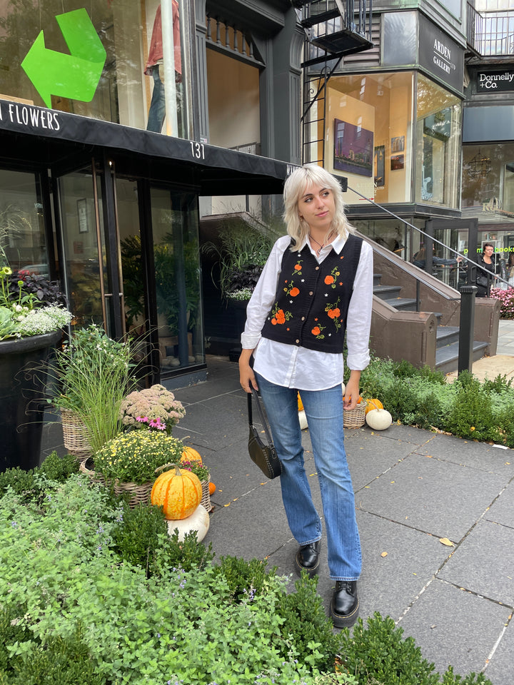 Vintage Pumpkin Vest