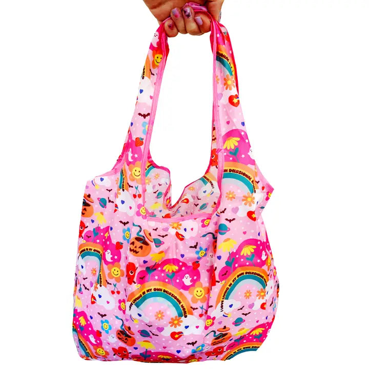 I Love My Own Delusional World Fold-Up Reusable Bag