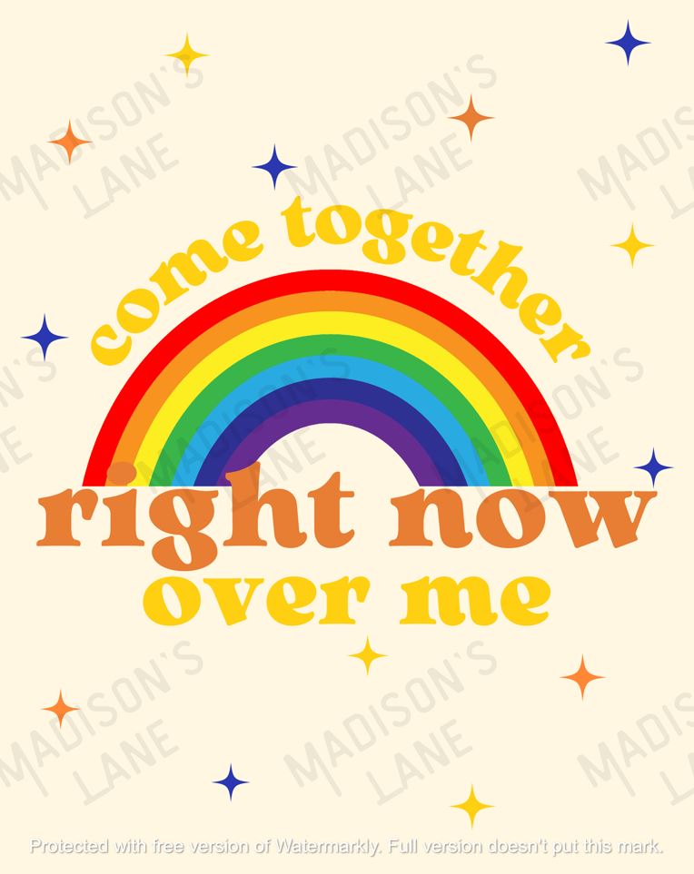 Come Together Right Now Over Me Print