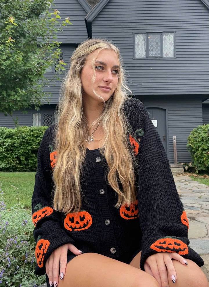 Mini Pumpkin Cardigan