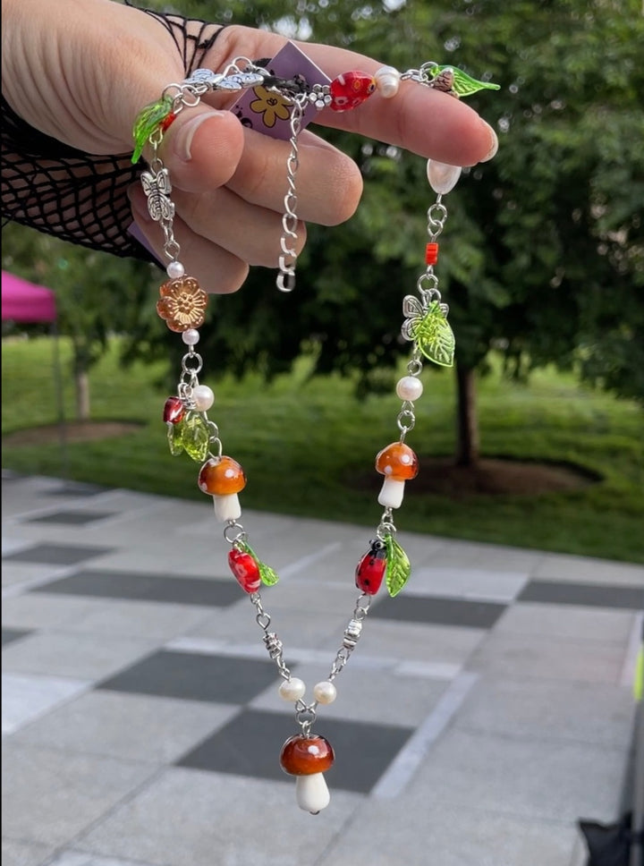 Mushroom Meadow Fairy Necklace