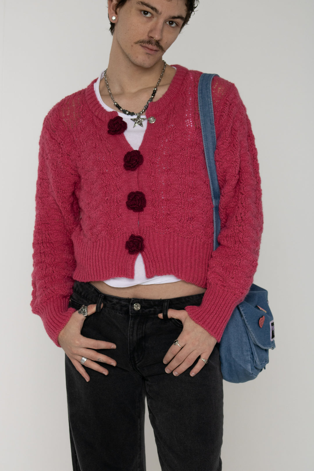 Vivi Fuchsia Pink Knit Cardigan