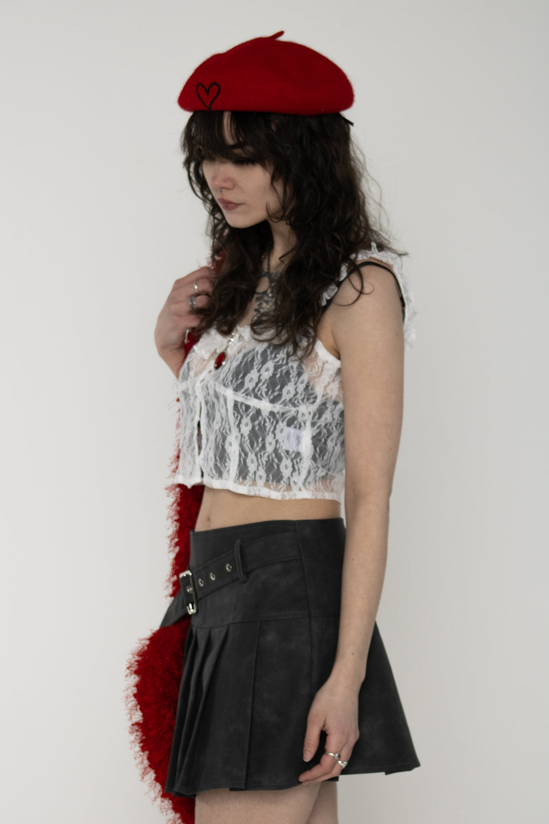 Lilah White Lace Top