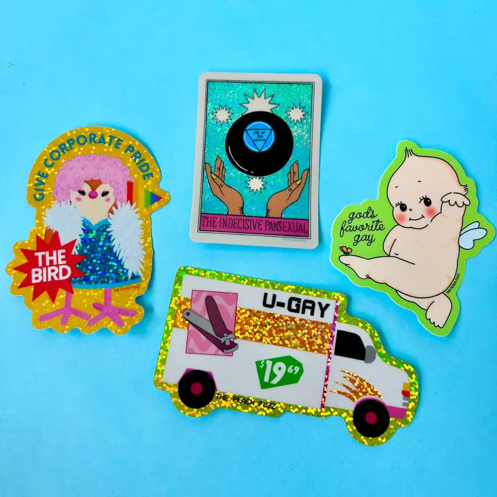 U-Gay Moving Truck Glitter Sticker