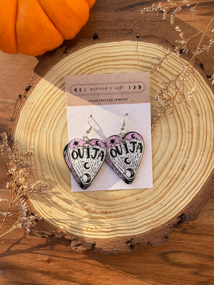 Pastel Goth Ouija Planchette Earrings