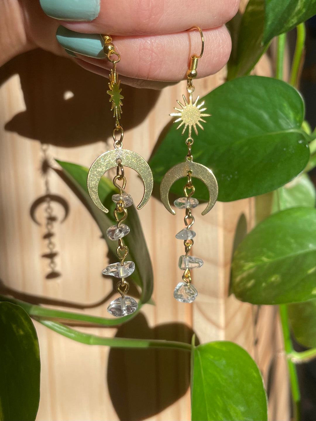 Moonlight and Starfall Crystal Earrings